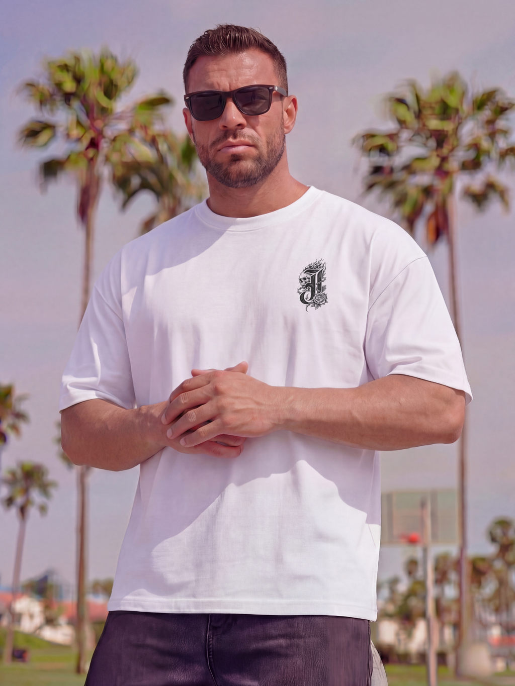 Ornamental Logo Tee | White