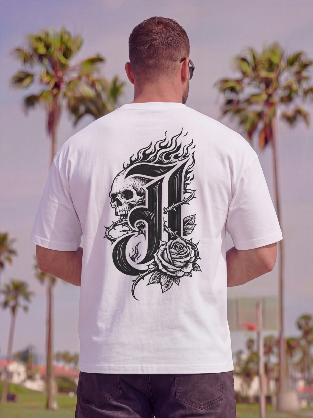 Ornamental Logo Tee | White