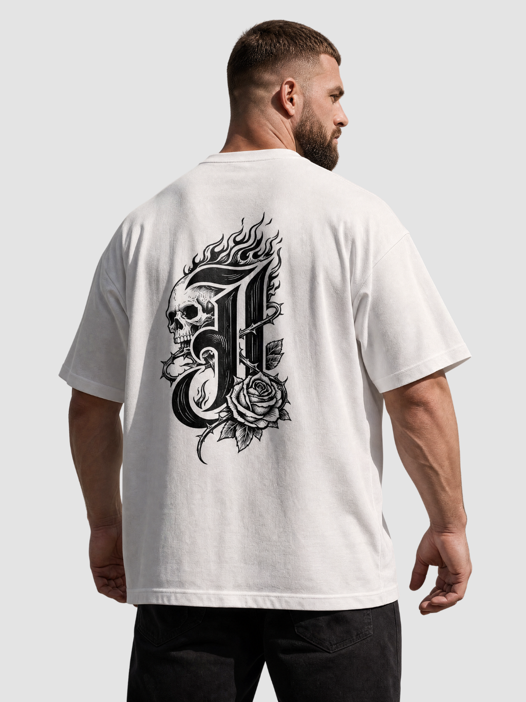Ornamental Logo Tee | White