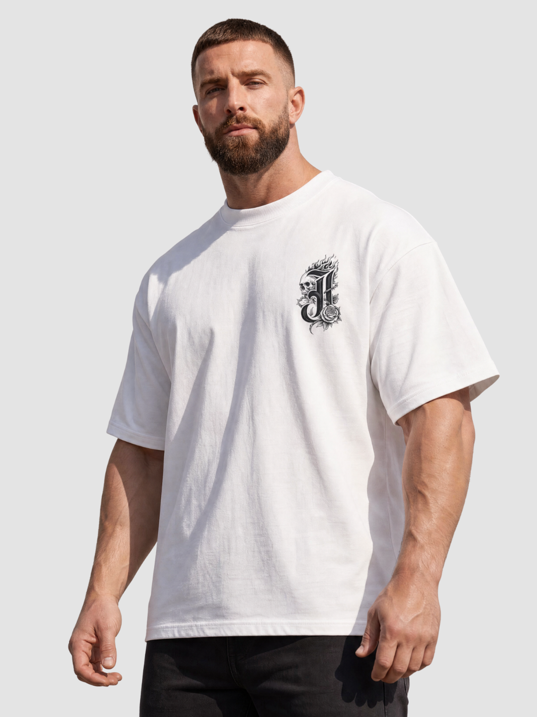 Ornamental Logo Tee | White