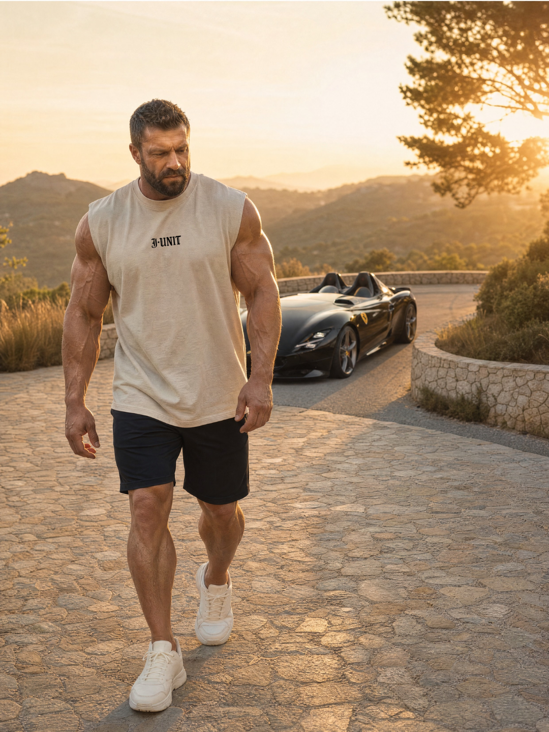Signature Sleeveless Tee | Faded Bone